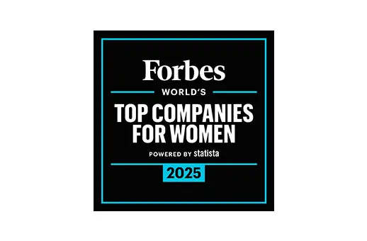 Award Logo for Forbe's 'World's Top Companies for Women 2025